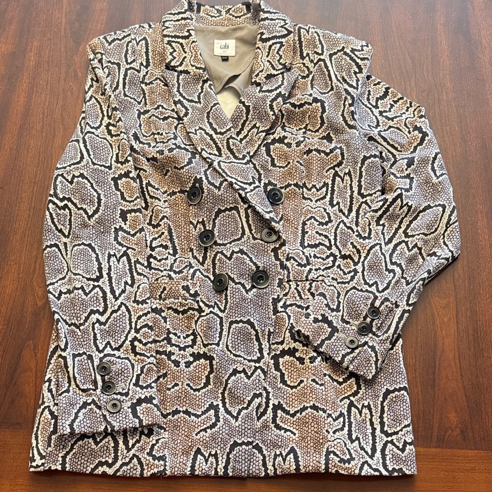 CAbi Python Snakeskin Ponte Knit Double-Breasted … - image 2